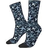 Mcewoel Airplane Pattern Socks for Men Women Adults Teenager