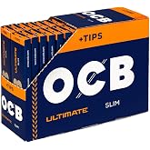OCB Ultimate Slim Rolling Papers with Filter Tips 32 Booklets x 32