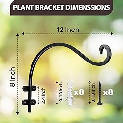 Etoolia Set of 2 Heavy-Duty Plant Hangers -12-Inch