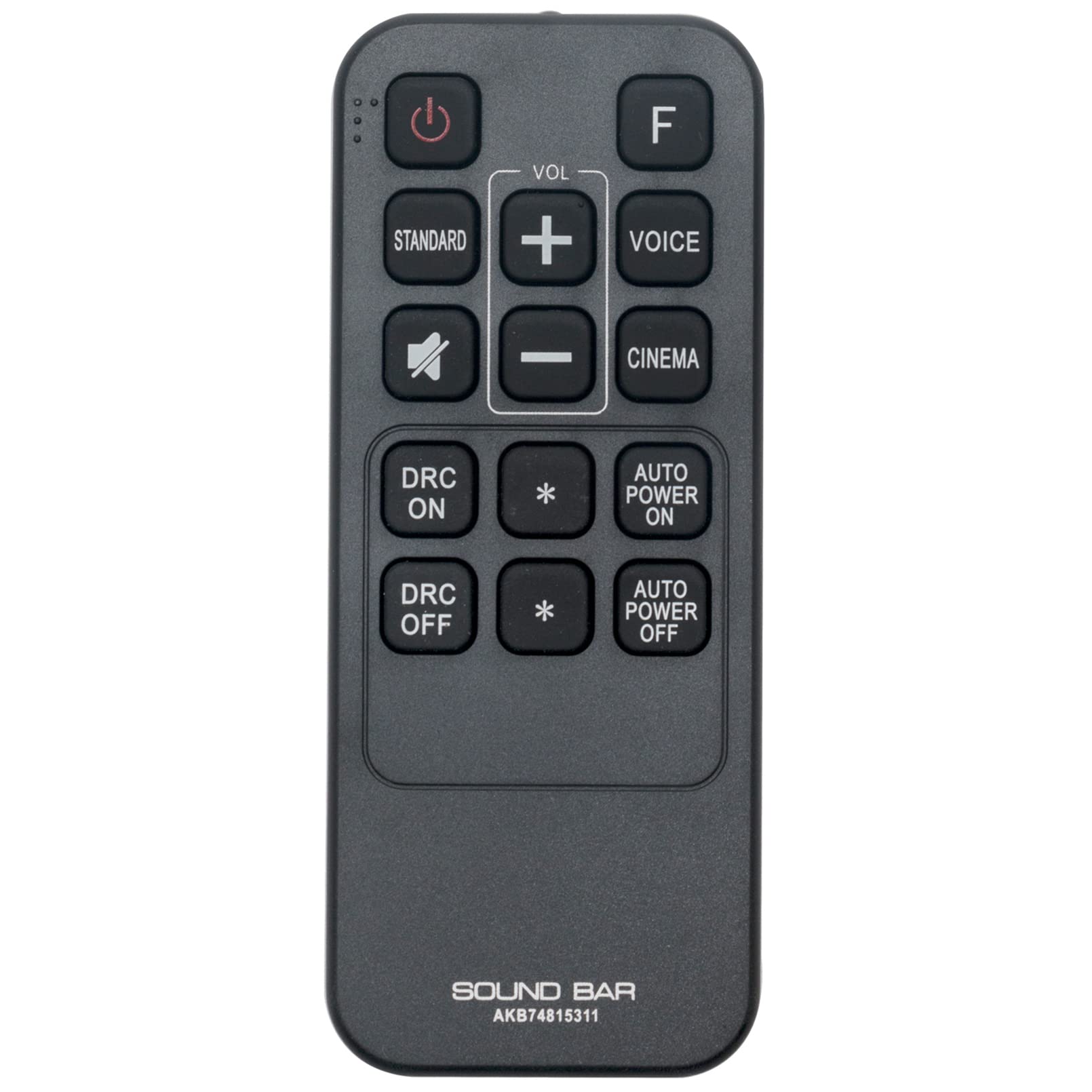 VINABTY AKB74815311 Replacement Remote Control fit for LG Soundbar LAS260B LAS160B LAS453B S45A1-D SPH3B-W LAC553B LAS453