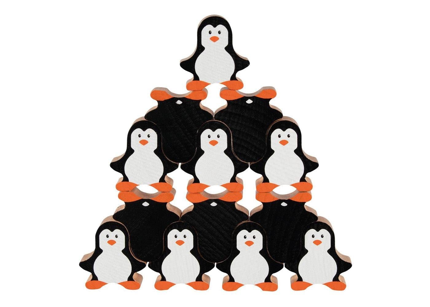 Goki - Penguin Stacking and Lace Toys, Colour (Multicoloured) (58683)