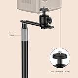 Elprico Projector Stand Bedside Sofa Desk 360 Rotating Metal Black 24-40cm view 4