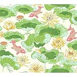 York Wallcoverings WC7564 Waverly Classics II Lotus Lake Removable Wallpaper Greens