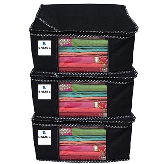 SAMSE Saree Cover Saree Bags Storage Saree Covers with Zip Combo