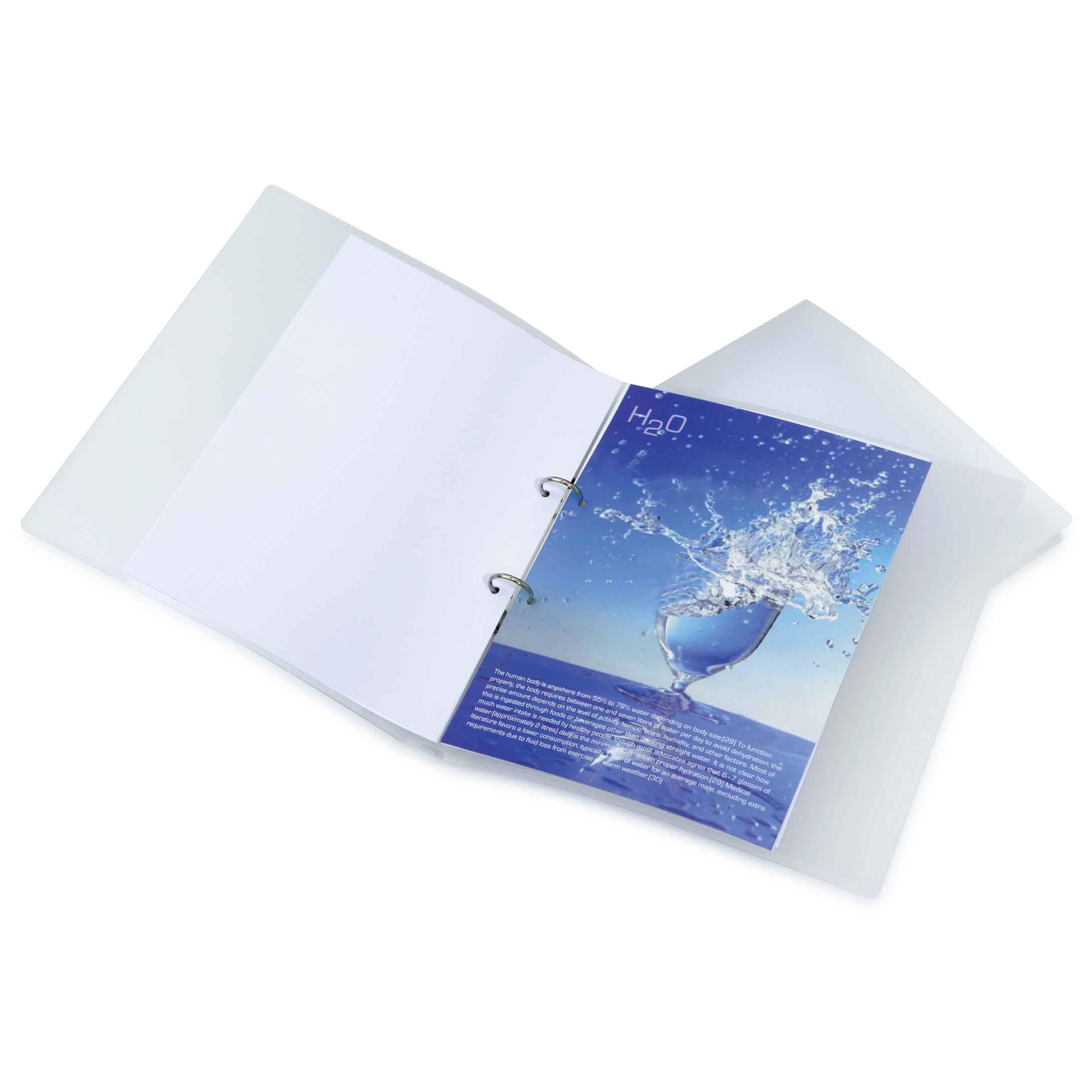 Rapesco 1045 ECO 2-Ring Binder, 40 mm Spine, A4, Clear Transparent, Pack of 10