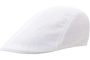 meioro Men's Flat Cap Summer Straw Weave Linen-Like Cotton Newsboy Hats Breathable Gatsby Irish Cabbie Ivy Cap