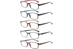 NORPERWIS Reading Glasses 5 Pairs Quality Readers Spring Hinge Vintage Glasses for Reading for Men and Women (5 Pack Mix Color-2, 2.25, x)