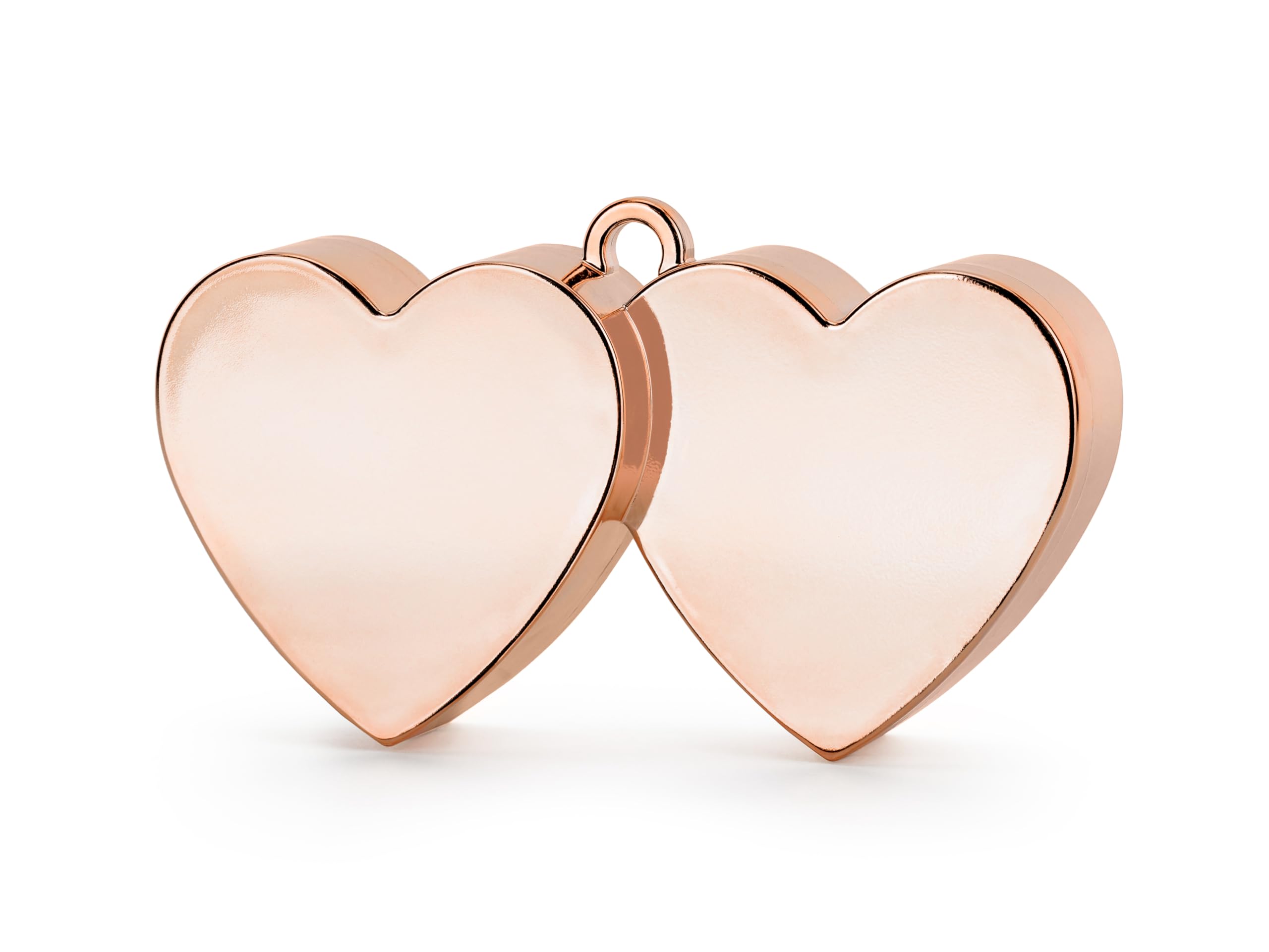 PartyDeco Balloon Weight Hearts 11.5 x 6 cm - Rose Gold, 2 Pack - Wedding Decoration & Party Accessories