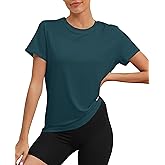 KevaMolly Workout Tops for Women UPF50+ Breathable Loose Fit Yoga T Shirts Short Sleeve Running Gym Athletic Tee Top