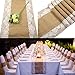 CCTRO Burlap Lace Hessian Table Runner, Rustic Natural Jute Country Wedding Party Bridal Shower Babe Shower Dining Table Decoration 12x108 inches