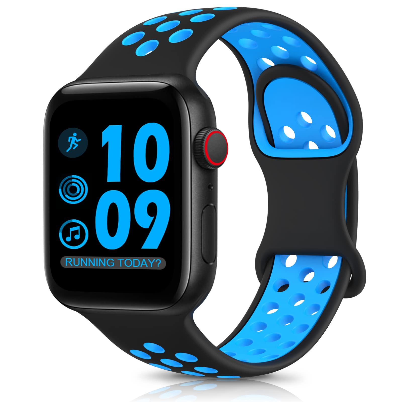 DigiHero Sport Straps Compatible with Apple Watch Straps 44mm 46mm 42mm 40mm 45mm 41mm 38mm 49mm Women Men, Breathable Soft Silicone for iWatch Series 11 10 9 8 7 6 5 4, Ultra SE 3 2 1