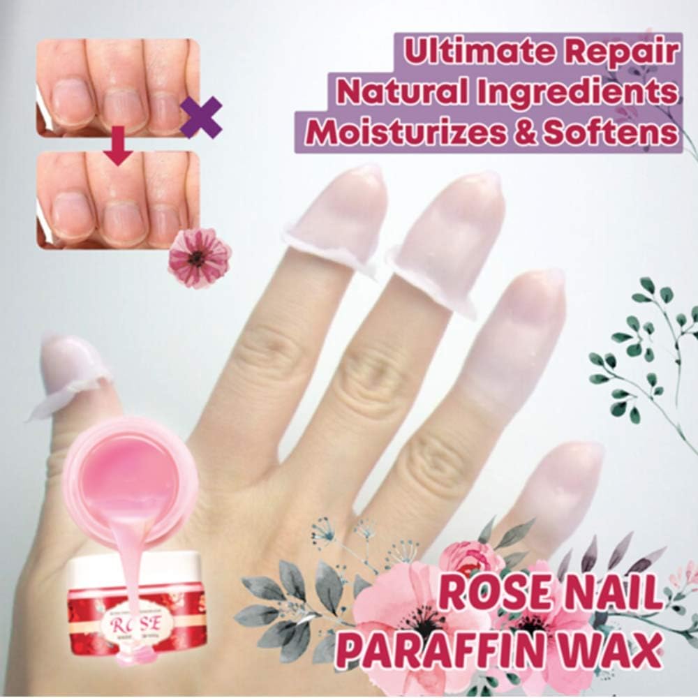 Zooarts Magic Rose Paraffin Wax for Nails - Smoothing Dry Weak Damaged Nails