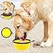 HAPITO Travel Pet Water Bottle Dog Water Dispenser Bowl, 2 in 1 Portable Dog Mug Food Container 350ml/12oz Water 250g Snack (Yellow)