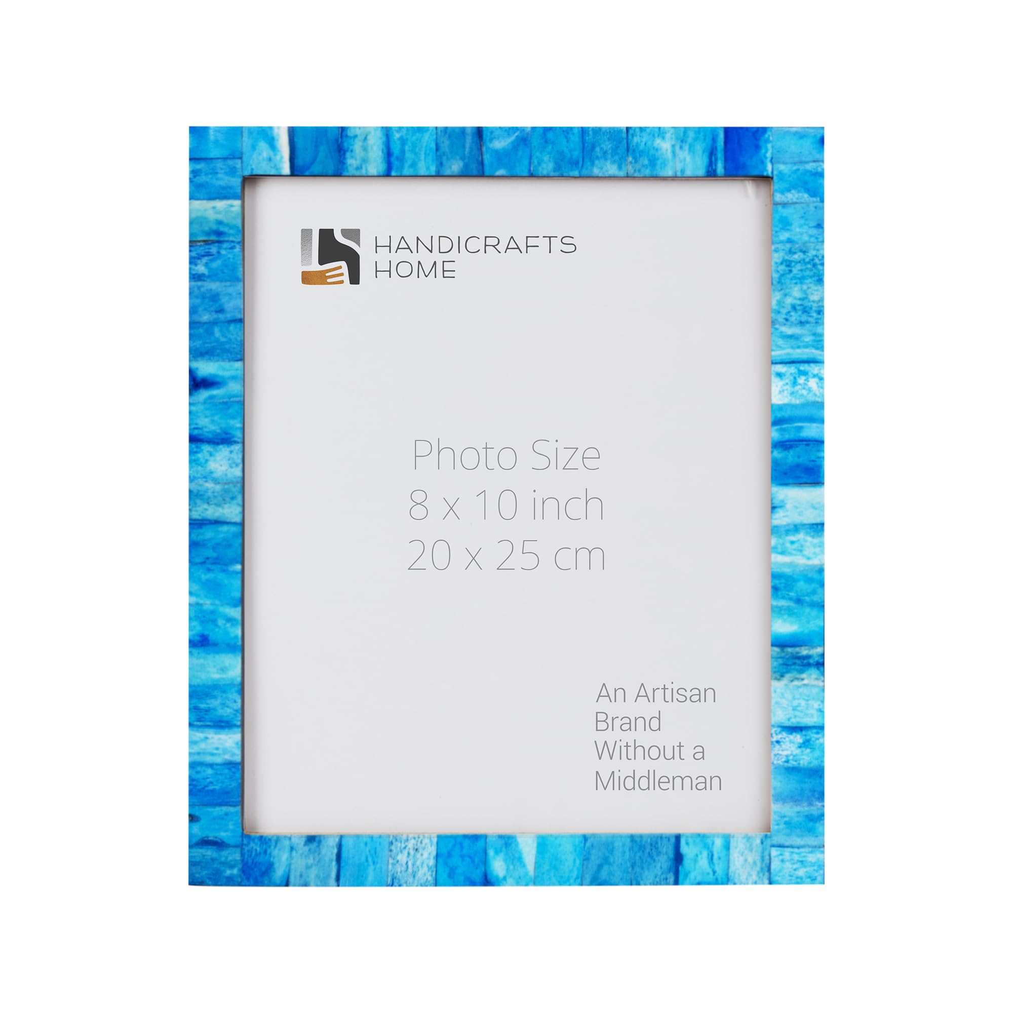 Handicrafts Home 8x10 Picture Frames - Vintage Style Wall Hanging & Desk Decor – Farmhouse Photo Frames Ideal for Living Room Office & Home Decor Picture Frame for Family Pictures & Wall Decor, Turq