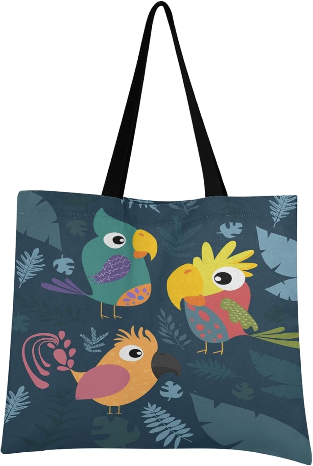 LDIYEU Pájaro Carpintero Loro Bolsa Compra Reutilizables Bolsas de Mano