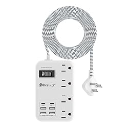 6 USB(2 USB C) Surge Protector Power Strip- 5Ft