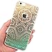 iPhone 6 Case, iPhone 6s Case,JAHOLAN TPU Silicone Gel Soft Clear Case Cover for Iphone 6 6S - Gold Green Tribal Henna