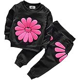 Toddler Baby Girls Sunflower Clothes Set Long Sleeve Top and Pants 2pcs Outfits Fall Clothes