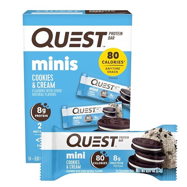 QUEST NUTRITION MINI COOKIES & CREAM PROTEIN BARS,...