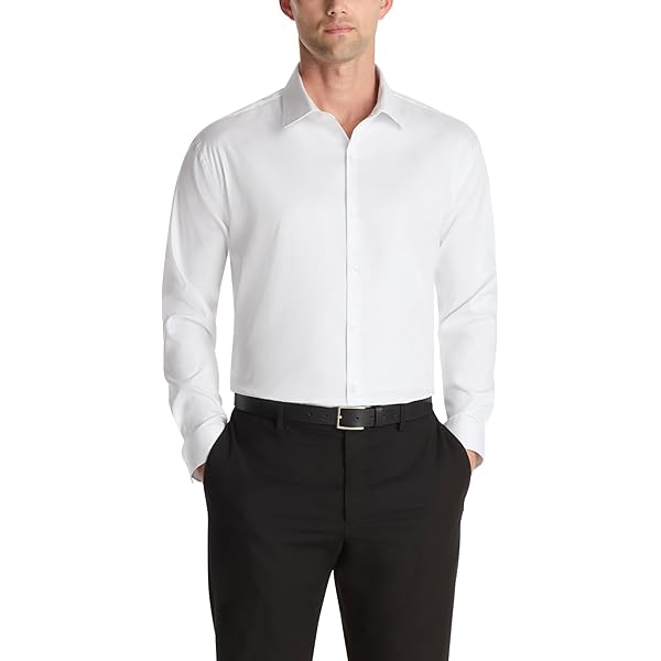 Amazon.com: Calvin Klein Men's Dress Shirt Non Iron Stretch Slim Fit Stripe  : Clothing, Shoes & Jewelry