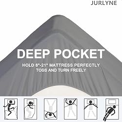 JURLYNE Mattress Pad Queen Size, Quilted Fitted