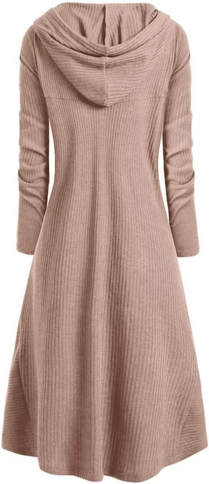 Plus Size Vintage Cloak High Low Sweater Womens Fashion Hooded Blouse Tops