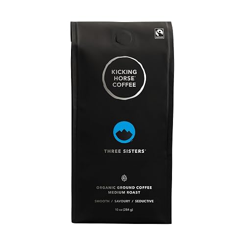 Kicking Horse Coffee - Three Sisters Blend ;Ground 100% Arabica Coffee ; Medium Roast ; All Organic & Fairtrade ; 284 g