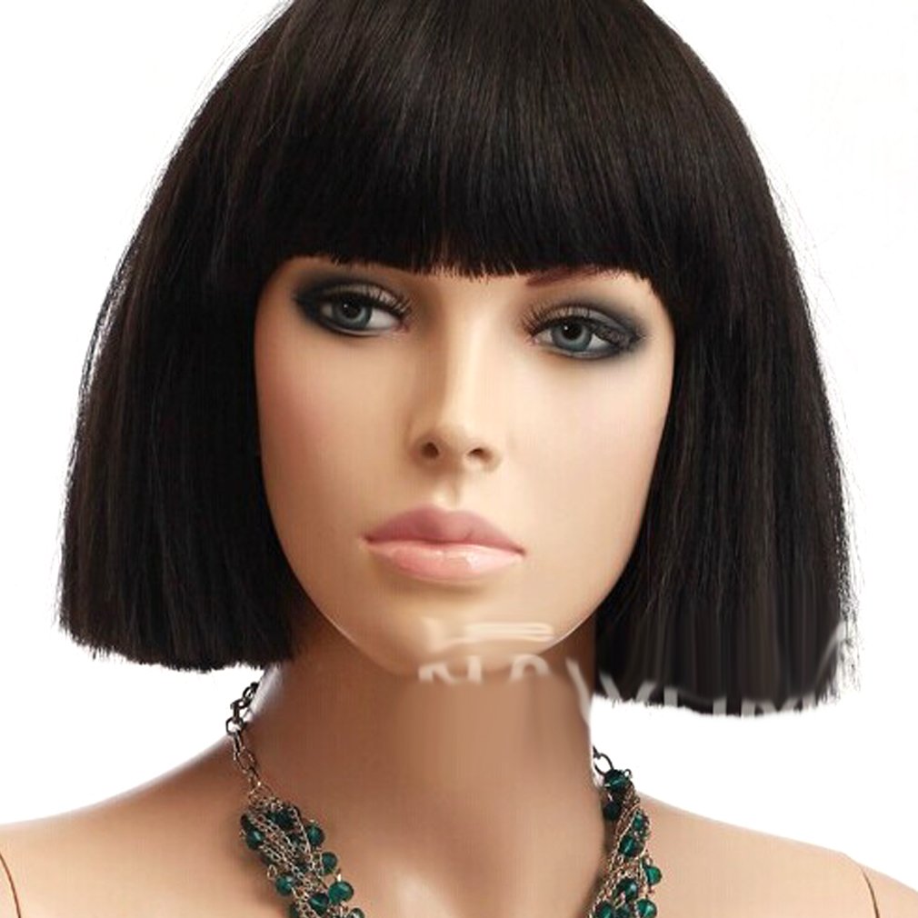 Buy HSG 100 Kanekalon Women Black Hair Wigs Bob Wigs Synthetic Real