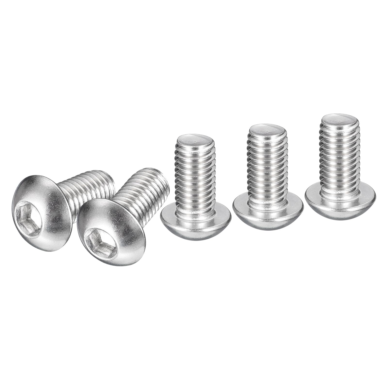 DTGN M10-1.5x20mm Button Head Socket Cap Screws - 10Pack - Good for Machine - 304 Stainless Steel 18/8 - Hex Drive Full Thread Fasteners — image 1
