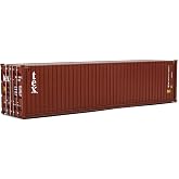 Walthers SceneMaster 40' Hi-Cube Corrugated-Side Container-TEX (Brown, White) 949-8266 HO Scale Model Railroad - Freight Model