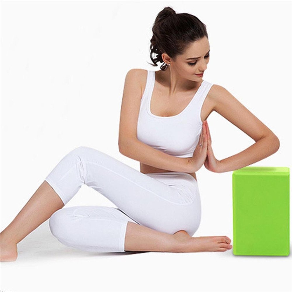 Voberry@ Yoga Blocks 2 Pack High Density EVA Foam Brick Provides Stability Balance & Support, Improve Strength and Deepen Poses - Great for Yoga, Pilates, Workout, Fitness & Gym