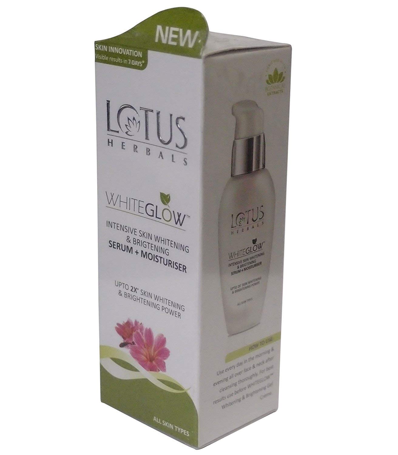 lotus white glow serum plus moisturiser