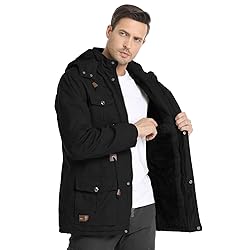 CHEXPEL Men's Thick Winter Jackets with Hood Fleece
