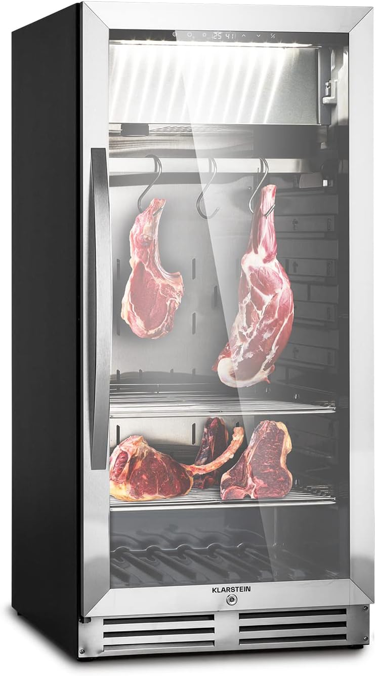 KLARSTEIN Dry Ageing Refrigerator 233L Glass Fronted 1-25°C Humidity 60-85%