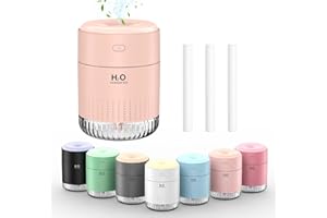 Colorful Mini Humidifier, USB Rechargeable Humidifier, small humidifier, 4 Modes Super Quiet, Humidifiers For Bedroom,Suitabl