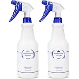 Bealee Plastic Spray Bottle 2 Pack, 24 Oz, All-Purpose Heavy Duty Spraying Bottles Sprayer Leak Proof Mist Empty Water Bottle