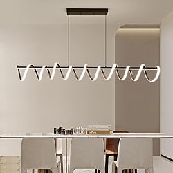 Black Chandelier, Modern Ceiling Spring-Shaped