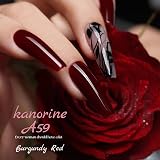 Kanorine Burgundy Red Gel Nail Polish 10ml UV/LED Soak-Off Color Coat view 3