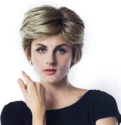 Depjf Perruque Synthétique Cheveux Courts Pour Femmes Noires