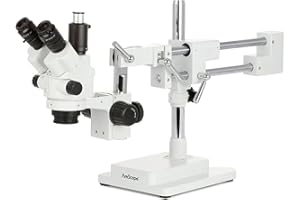 AmScope - SM-4NTP 7X-45X Simul-Focal Stereo Lockable Zoom Microscope on Dual Arm Boom Stand