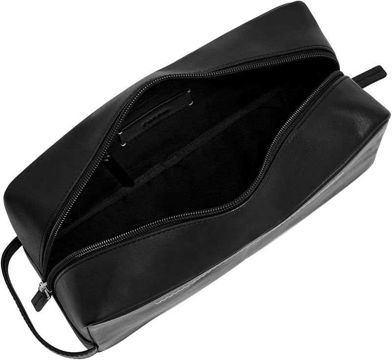 Westover - Kit de Higiene de Viagem em Pele Masculina, Cor Preta, Kit de Barbear de Tamanho Único, Pega Simples