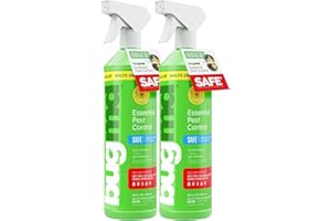 BugMD 32 oz Ant Killer & Bug Spray - Roach and Cockroach Killer Indoor, Spider and Flea Spray for Home, Fly and Insect Defense, Natural, Safe with Essential Oils, Plant-Powered, Pest Control Pack of 2