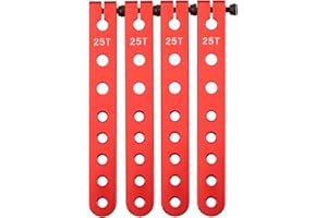 DJX 4PCS Aluminum 25T Servo Arm Horns for All 1:10 2WD/4WD ECX331007 RC Car (Red)