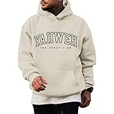 Wedsadl Christian Jesus Hoodies For Men Graphic Yahweh Hoodie Bible Verse God Sweatshirt Religious Faith Cotton Pullover Tops