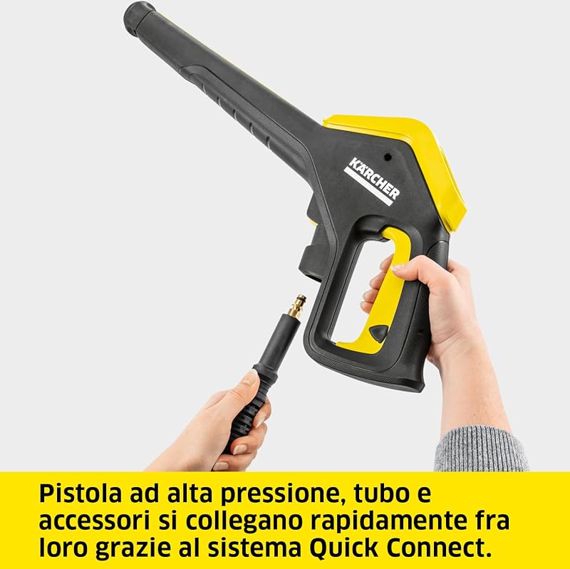 Idropulitrice K 5 Power Control, Pressione max. 145 bar, Portata 500 l/h, Area di lavoro 40 m²/h, Filtro acqua, Pistola LED ad Alta Pressione, Ugello mangiasporco, Lancia Vario Power Jet