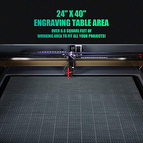 OMTech 100W Laser Engraver and Cutter with LightBurn, 24x40 inch