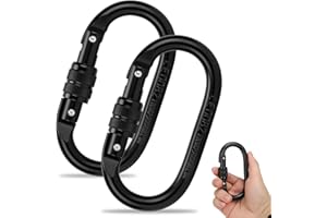 Kvittra Auto Locking Carabiner Heavy Duty Carabiner, Carabiner Clips(25KN=5600 lbs), Large Carabiner Clip for Keychains,Hammock,Camping, Gym, Hiking, Outdoor,Dog Leash