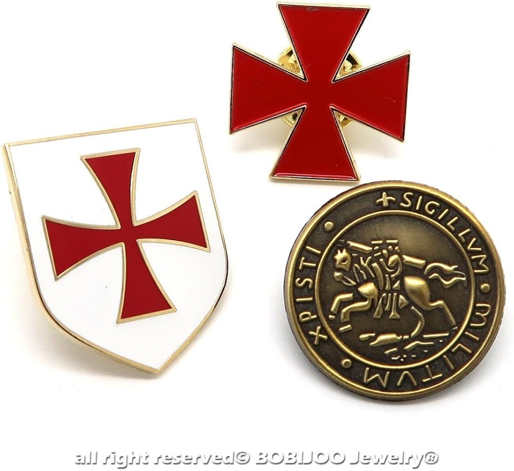 BOBIJOO Jewelry - Lot of 3 badge Order of the Knights Templar, See photos, See description - Image 3
