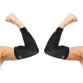 THX4COPPER Elbow Compression Sleeve(2 Pieces) - 1Copper Infused Support –Guaranteed Recovery Copper Elbow Brace-Idea for Workouts, Sports, Golfers, Tennis Elbow, Arthritis, Tendonitis-Large