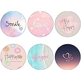 MCRUIS 6 Pack Cellphone Phone Grip and Smartphones Stand, Collapsible Cell Phone Expanding Holder for Phone - Smile Love Happy Heart